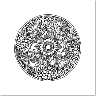 Zentangle Ring of Daisies Posters and Art